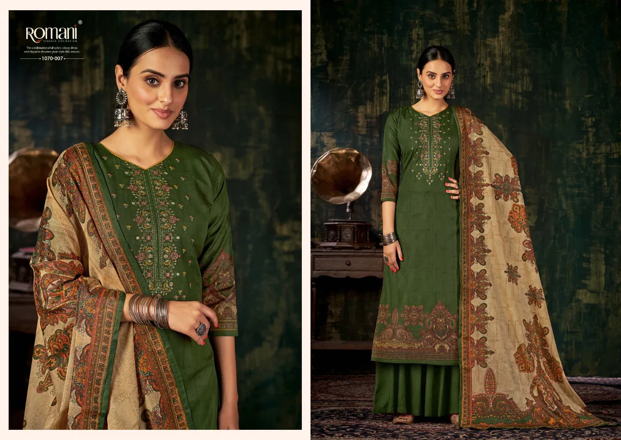 Romani Mareena 7th Regular Wear Wholesale Printed Cotton Dress Material
